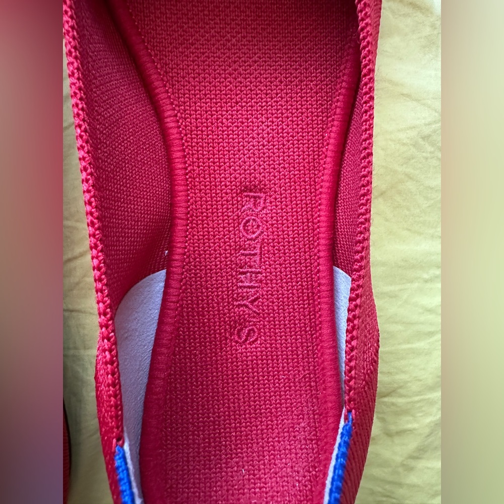 Rothy's Vibrant Red Flats - Picture 2 of 3